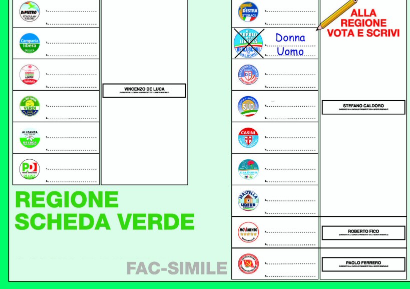 Fac simile scheda